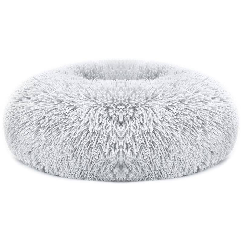 Pet Dog Bed Soft Warm Fleece Puppy Cat Bed Dog Cozy Nest Sofa Cushion - 23.62 in * 23.62 in * 3.94 in - Grey
