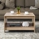 preview thumbnail 12 of 14, 31.5 in. Square Wood Coffee Table Oak