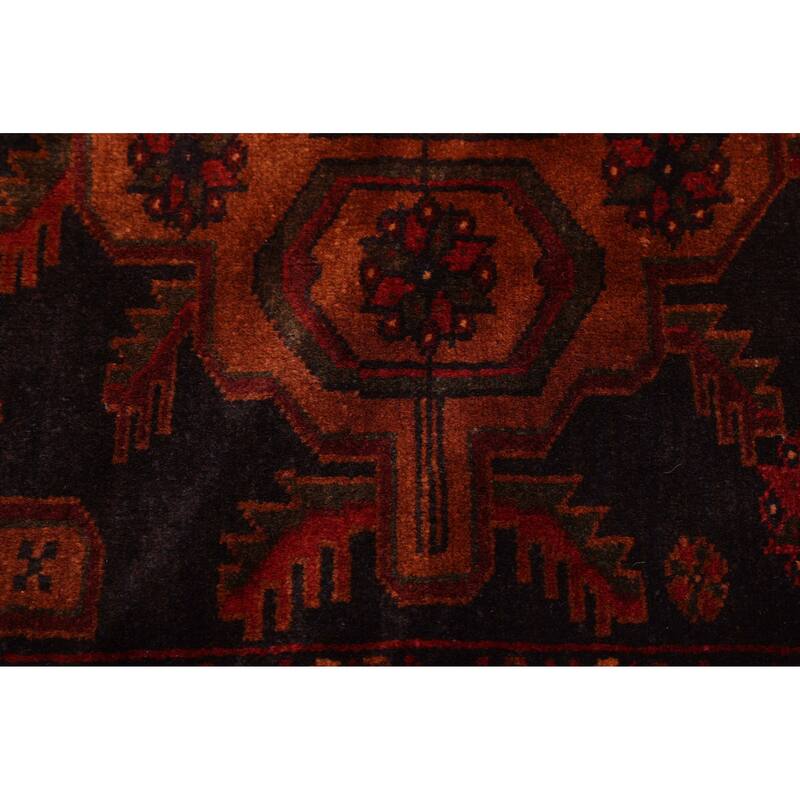 ECARPETGALLERY Hand-knotted Teimani Black, Copper Wool Rug - 4'2 x 7'2