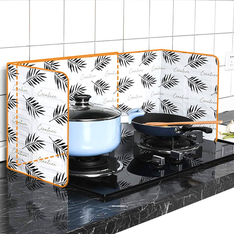 Cheer Collection Set of 2 Foldable Aluminum Oil Splatter Guard Plates