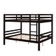 preview thumbnail 19 of 40, Full over Full Wooden Bunk Bed, High Guardrail,Ladder, No Box Spring