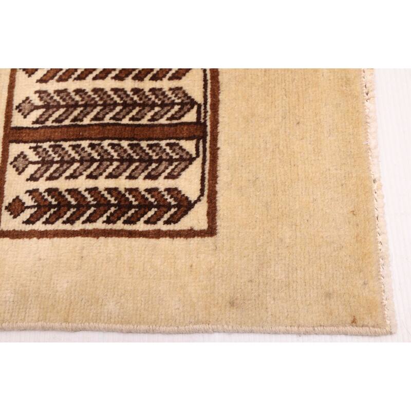 ECARPETGALLERY Hand-knotted Antalya Vintage Cream Wool Rug - 6'4 x 9'5