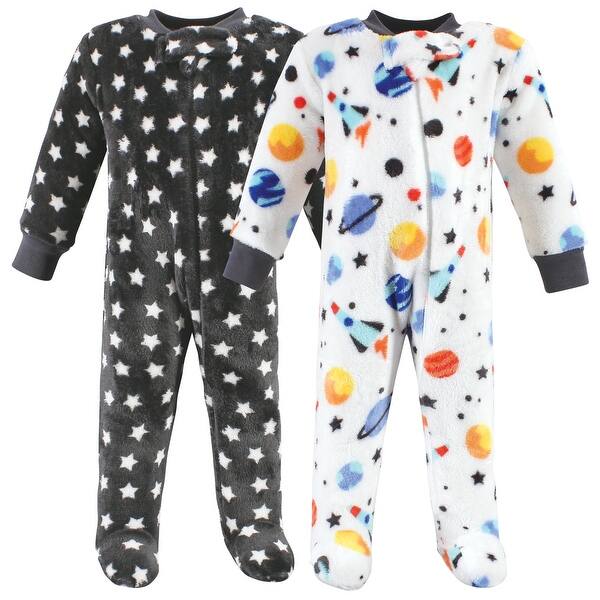 slide 1 of 1, Hudson Baby Infant Boy Plush Sleep and Play, Space Adventure 0-3 Months - Space Adventure