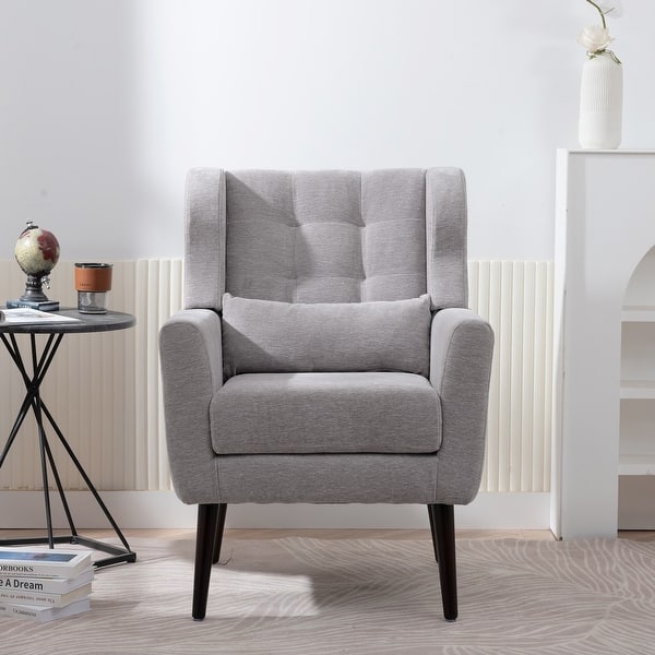Lounge Chair Grey Accent Chair For Bedroom Modern Accent Chair,Chenille Arm  Chairs For Living Room,Comfy Soft