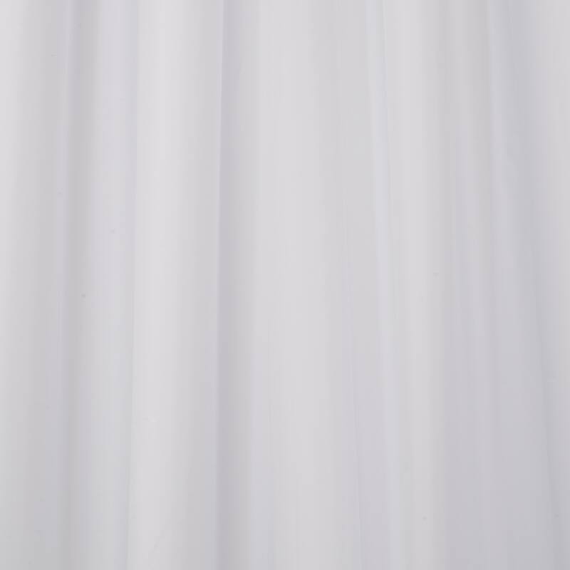 Croydex White Hookless Polyester Shower Curtain 70 in. x 70 in.