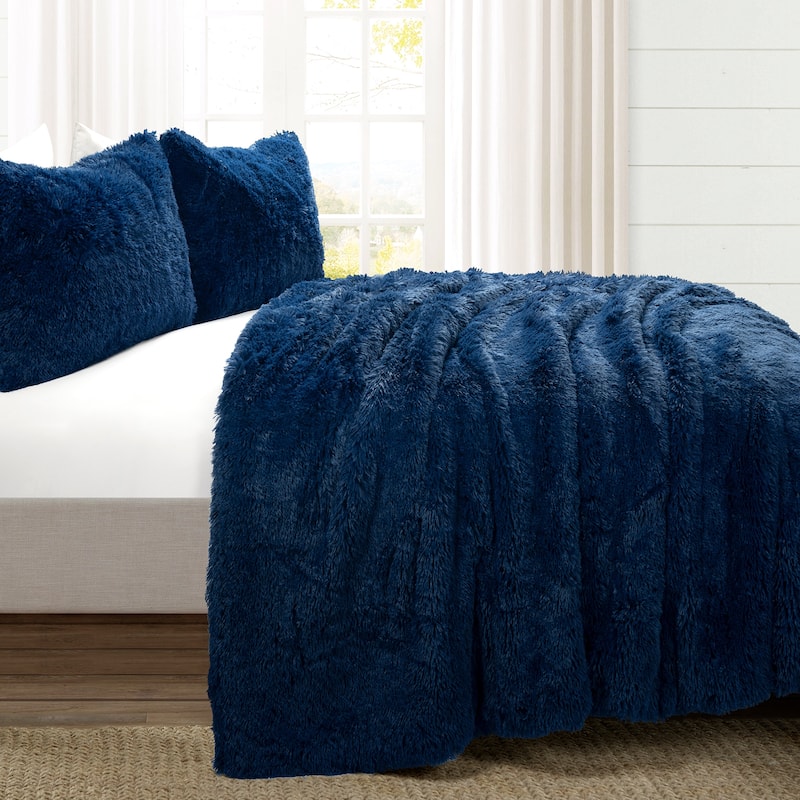 Lush Decor Emma Faux Fur Comforter Set