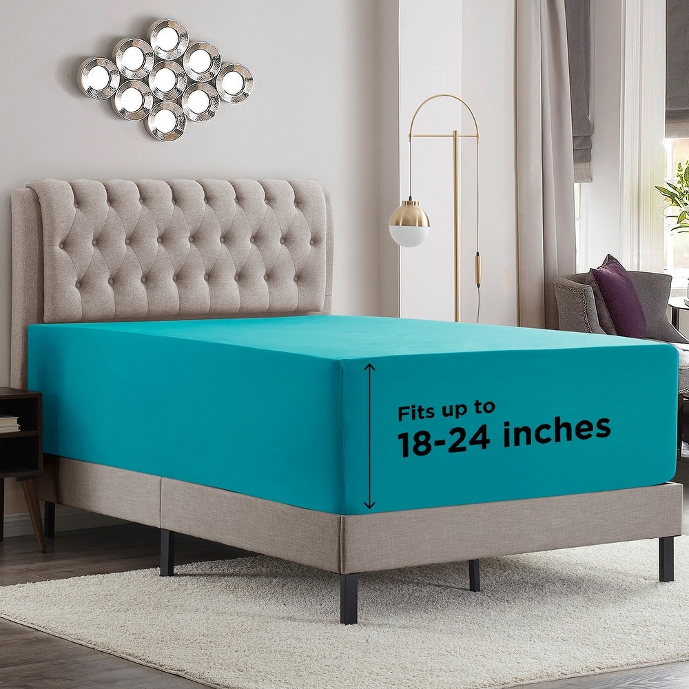 Empyrean Bedding Extra Deep Pocket Microfiber Fitted Sheet Set