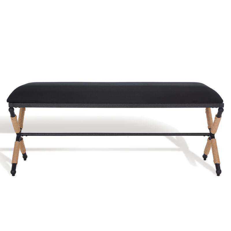 SAFAVIEH Couture Candelaria Hemp Wrapped Bench - 47.8 In W x 16 In D x 20.3 In H - 48Wx16Dx20H