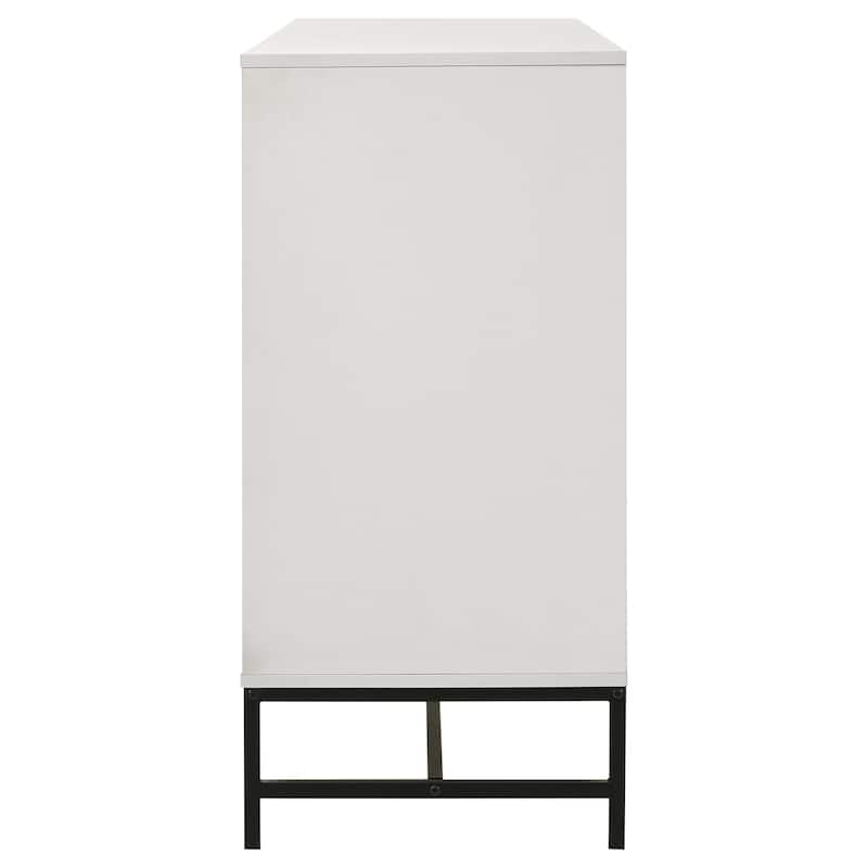 Sonora 6-drawer Bedroom Dresser and Dresser with Mirror White