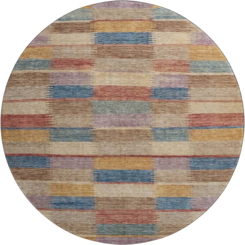 Premium Washable Super Soft Geo Stripe Mayfield Rug
