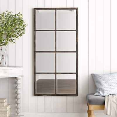 Allan Andrews Bronze Metal Framed Atrium Wall Mirror - 24 in. by 48 in.