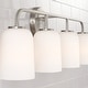 preview thumbnail 9 of 10, Lawson 4-light Bath/ Vanity Fixture w/ Soft White Glass