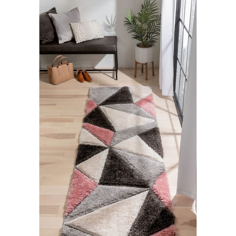 Well Woven San Francisco Venice Geometric Shag Area Rug