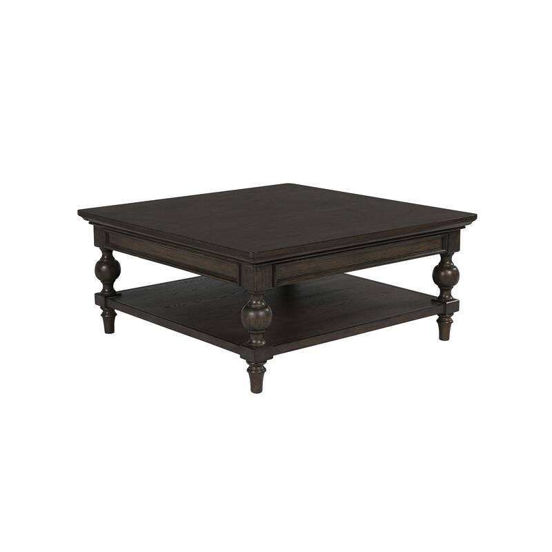Signature Design by Ashley Veramond Dark Brown Square Cocktail Table - 42" W x 42" D x 18.63" H