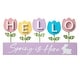 preview thumbnail 16 of 16, Glitzhome Easter Wooden/Metal Tulips/Bunny Family Spring Theme Table Decor "HELLO" Tulips