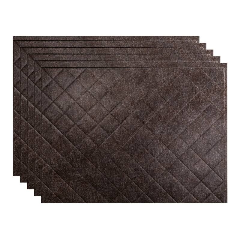 Fasade Quilted Smoked Pewter 15-square Foot Backsplash 15 Sq Ft Kit - 15 Sq Ft Kit