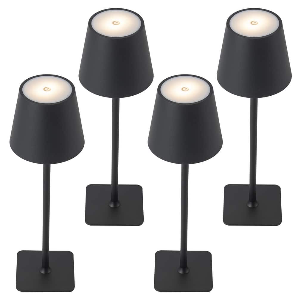 C Cattleya 4-Pack LED Cordless 3CCT Dimmable Portable Table Lamps