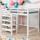 preview thumbnail 18 of 30, Full Size Loft Bed With Built-in Storage Staircase,Hanger,Shelves for Home