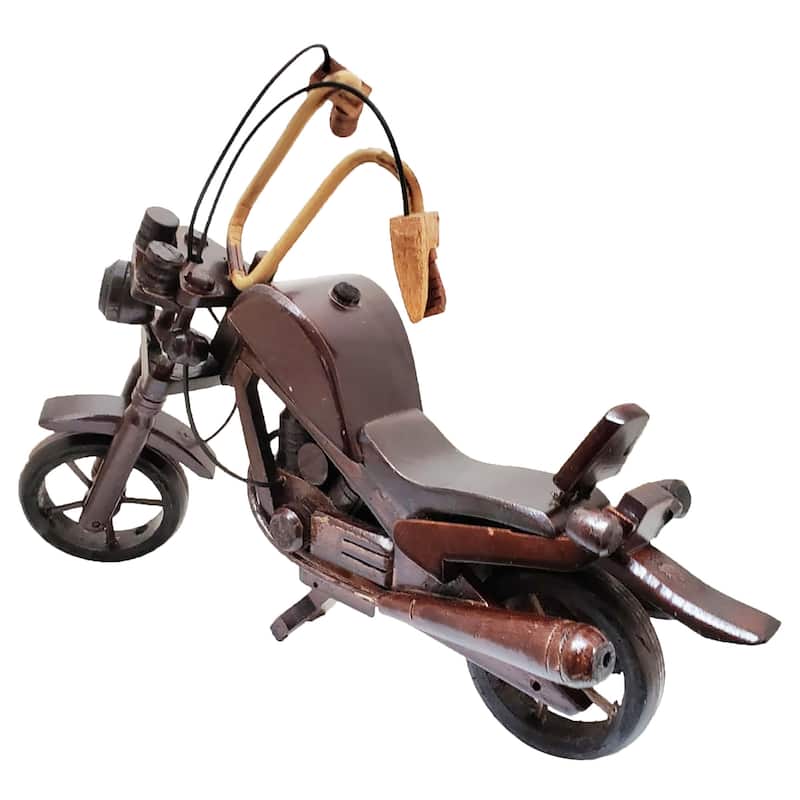 Hand Carved Wooden Motorcycle