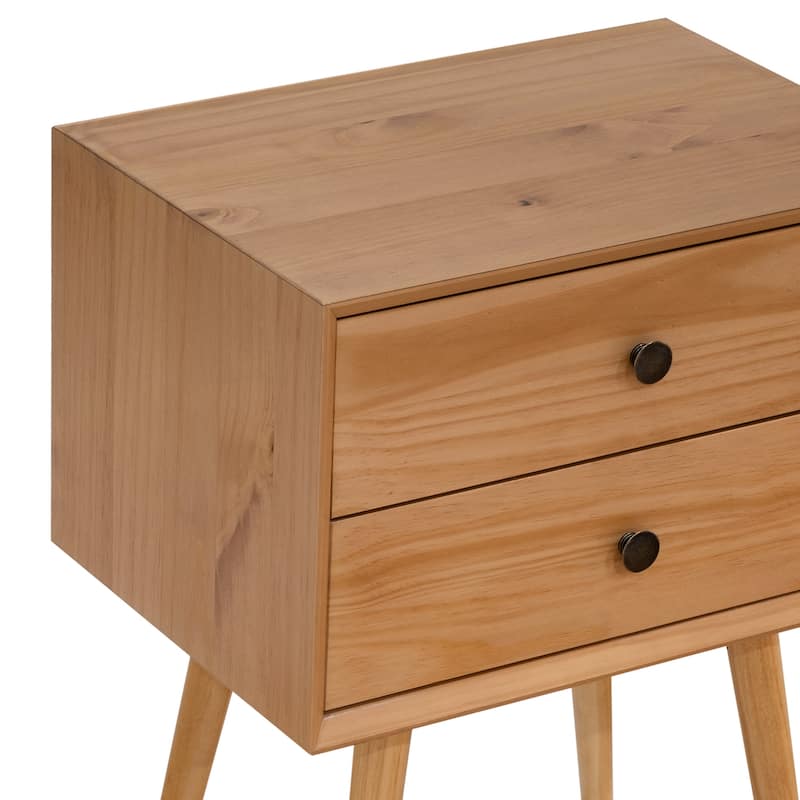 Middlebrook Mid-Century Modern Solid Wood 2-Drawer Nightstand