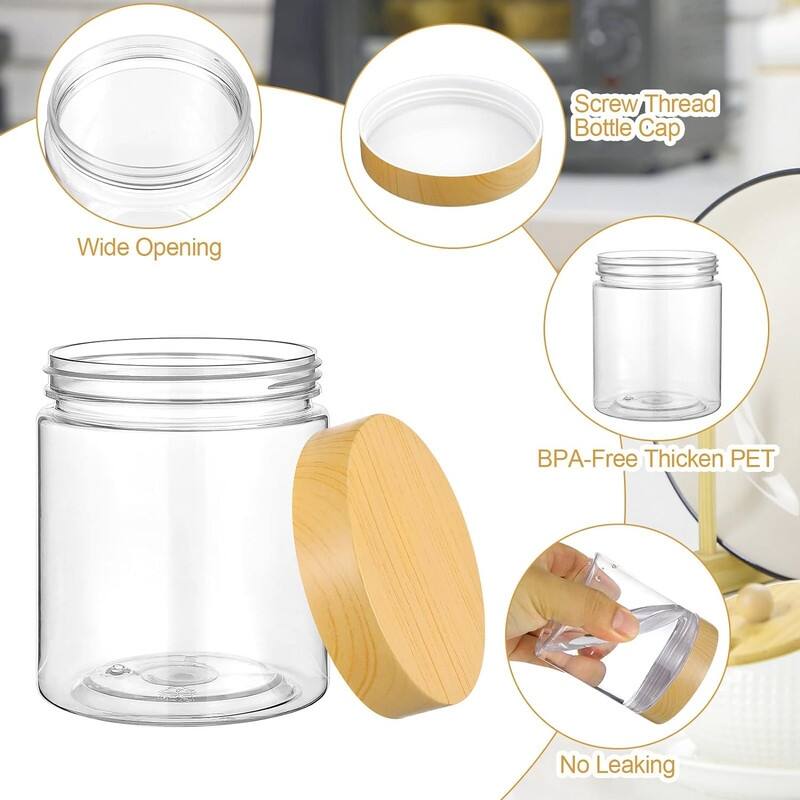 Plastic Spice Jars Bulk with Bamboo Lids On Sale Bed Bath & Beyond