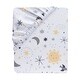 preview thumbnail 3 of 4, Bedtime Originals Little Star White Celestial Microfiber Baby Fitted Crib Sheet