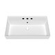 preview thumbnail 36 of 42, Rectangular Wall Mount Basin with Faucet Drilling Options and Overflow
