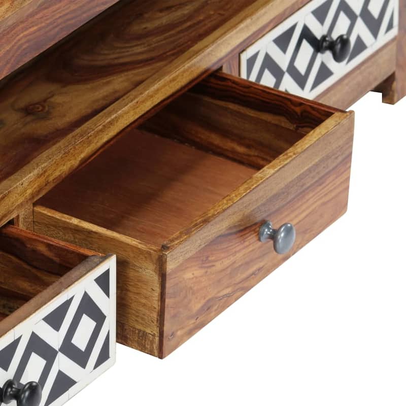 vidaXL TV Stand 47.2"x11.8"x15.7" Solid Wood Sheesham