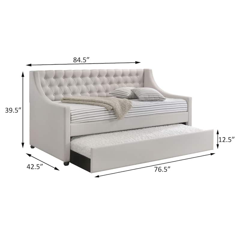 Capitola Fog Upholstered Daybed with Casters