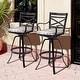 preview thumbnail 62 of 77, Outdoor Patio Bar Stools Aluminum Swivel Bar Chair with Sunbrella Cushion - 21.7 in W x 16.5 in D x 46 in H