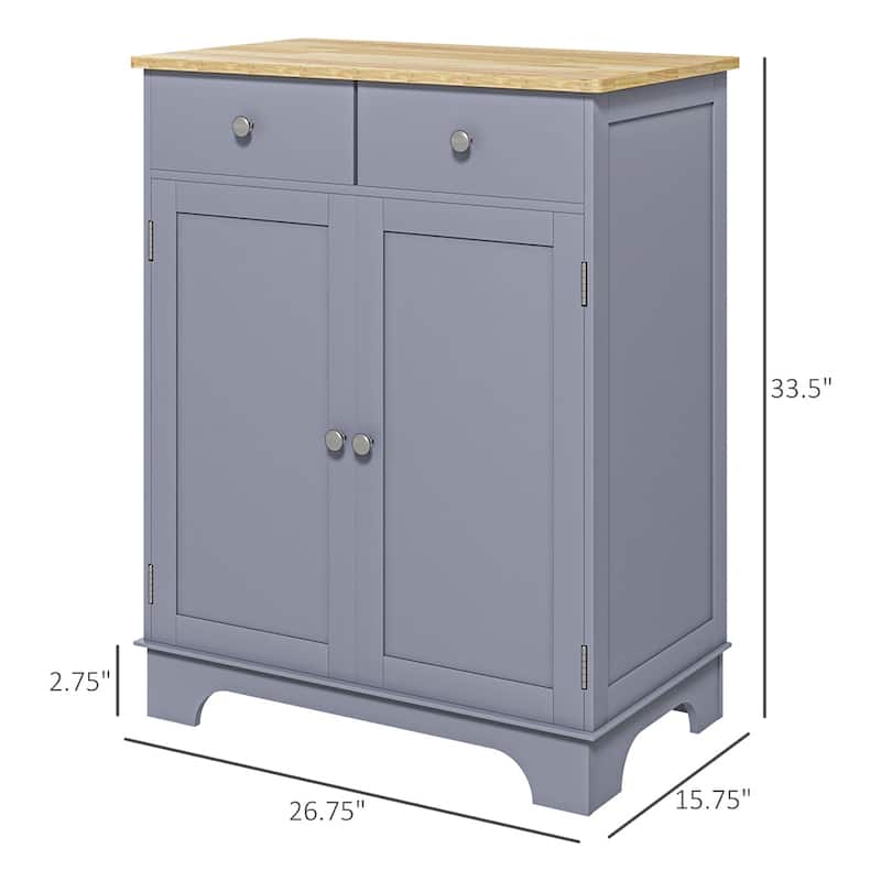 Sideboard Buffet Cabinet, Double Door Kitchen Cabinet,Adjustable Shelf
