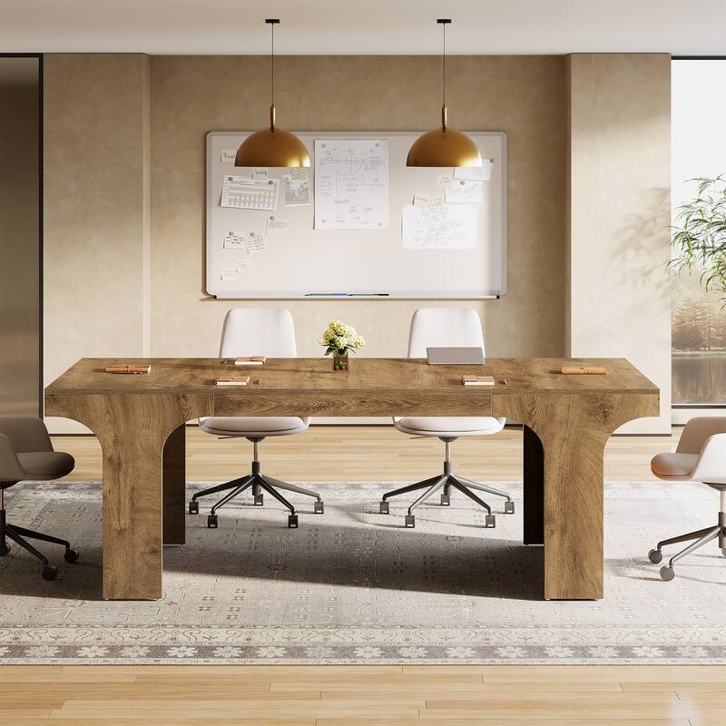 Large Executive Conference Table, Office Meeting Table, Boardroom Computer Writing Desk Workstation Accent Table