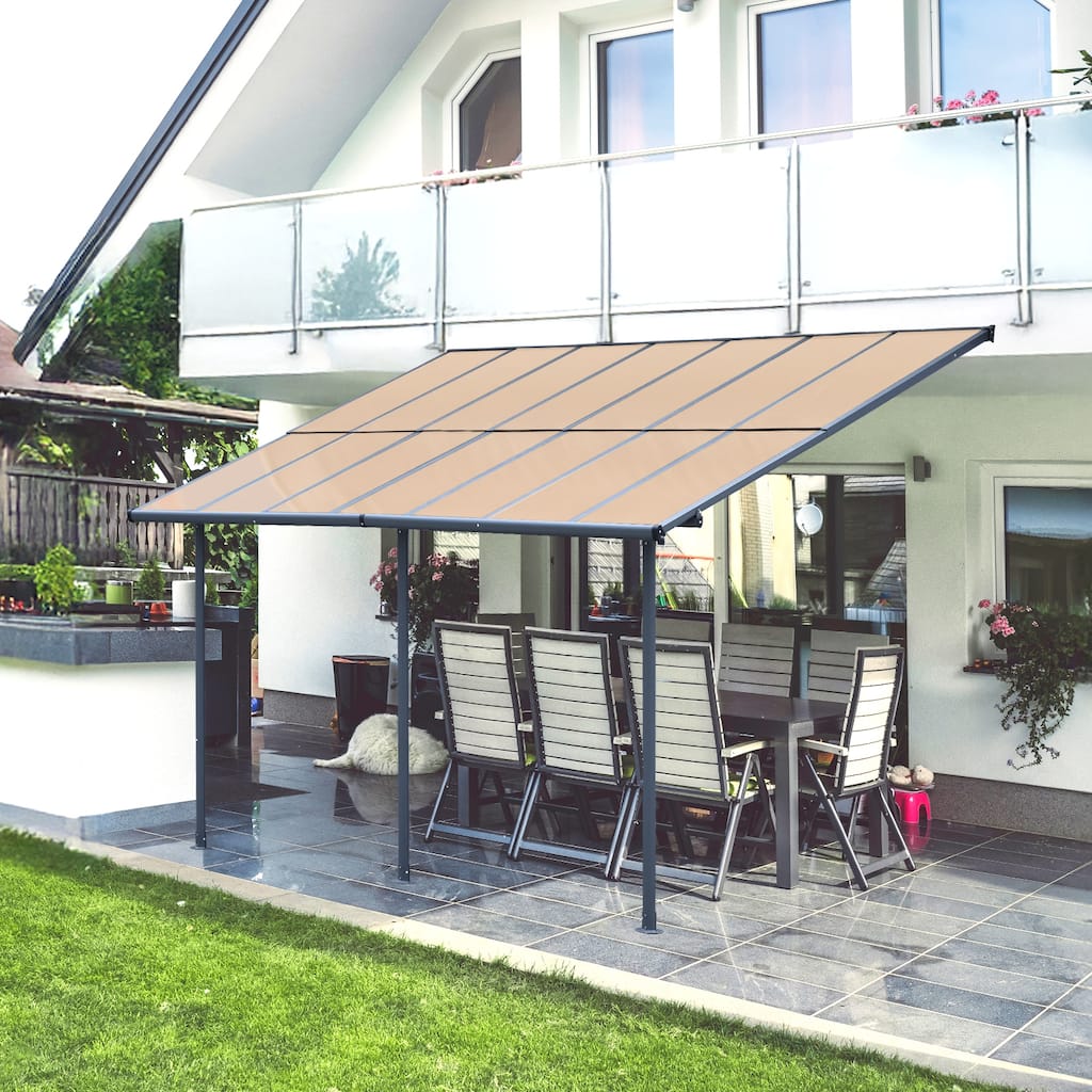 Aoodor Wall Mount Pergola, Outdoor Lean to Gazebo