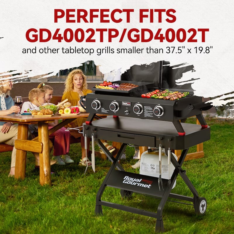 Royal Gourmet GD3701 Portable Collapsible Grill Stand, Black
