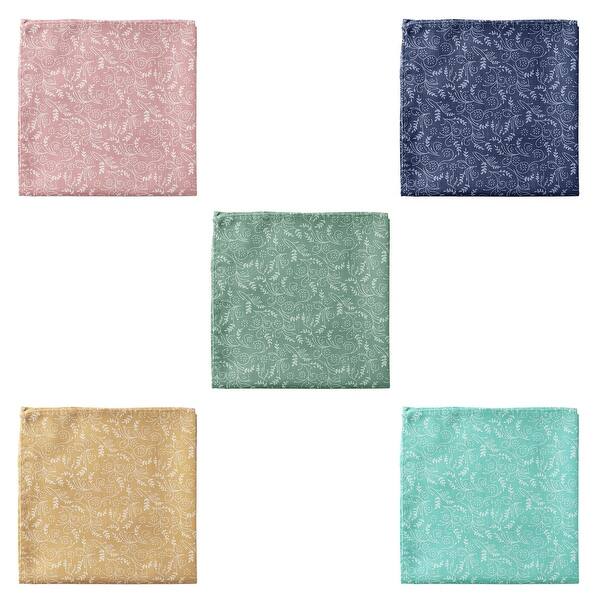 Jacob Alexander Mens Floral Pocket Square Handkerchief Dusty Sage