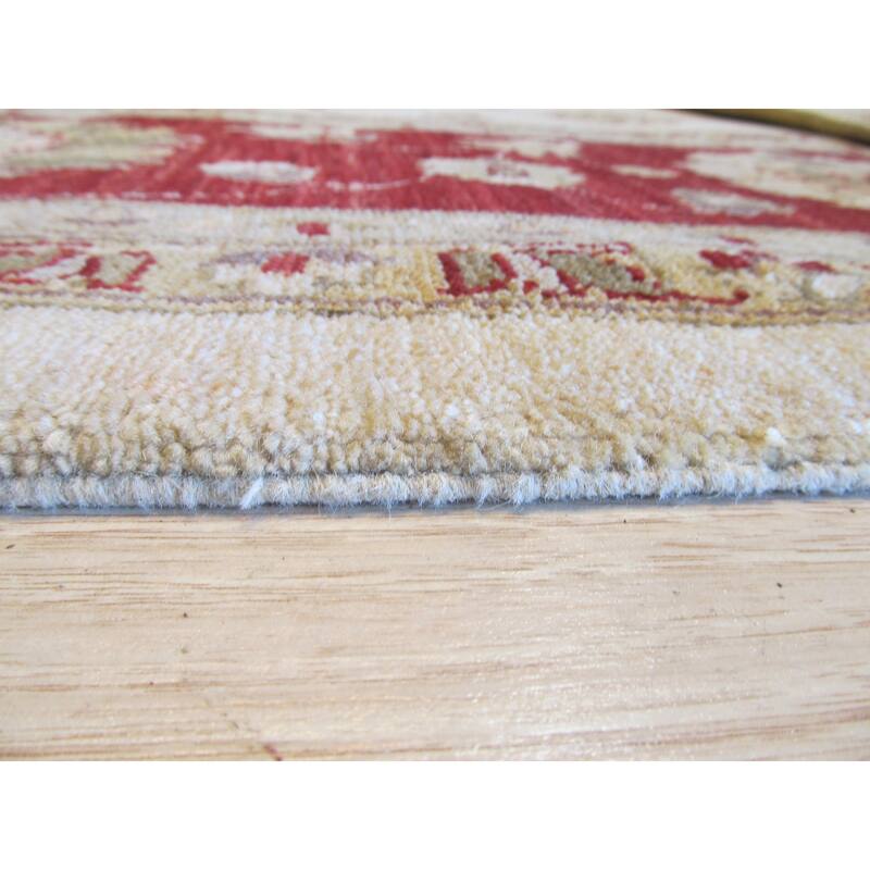 Ivory Hand-Knotted Wool Traditional Peshawar Rug, 10'3 x 14', Elegant Large Floor Rug - L