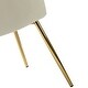 preview thumbnail 28 of 101, Luna Upholstered Tufted Back Side Chair with Goldtone Legs