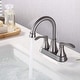 preview thumbnail 14 of 15, PROOX 4-inch Swivel Spout Centerset 3-hole Bathroom Faucet with Pop-up Drain