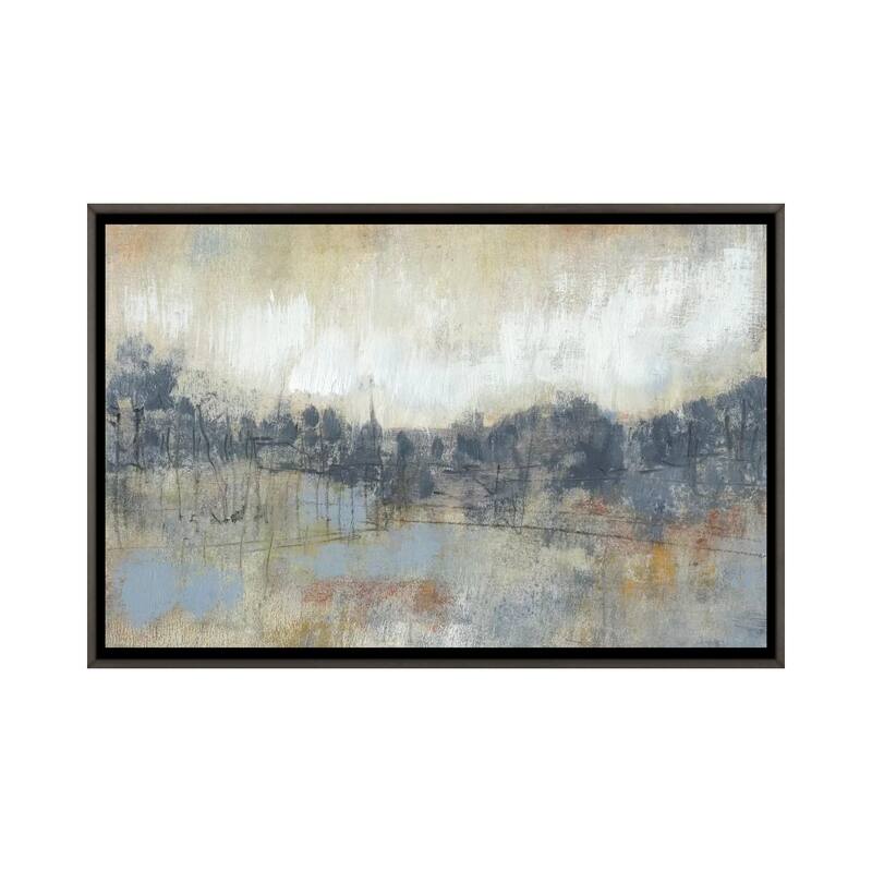 iCanvas "Cool Grey Horizon I" by Jennifer Goldberger Framed - Charcoal - 32x48
