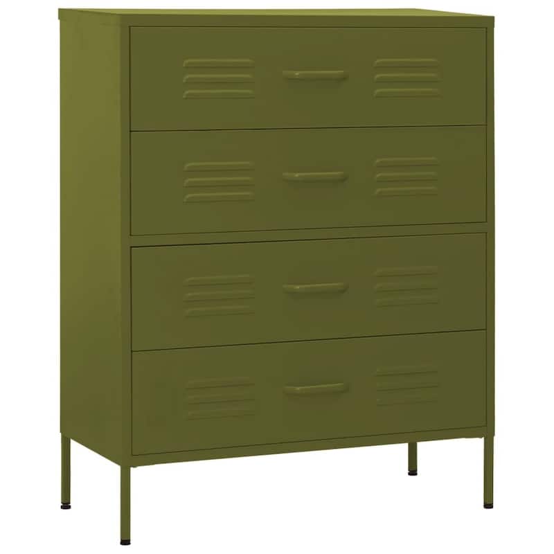 vidaXL Chest of Drawers Dresser for Bedroom Sideboard Storage Cabinet Steel