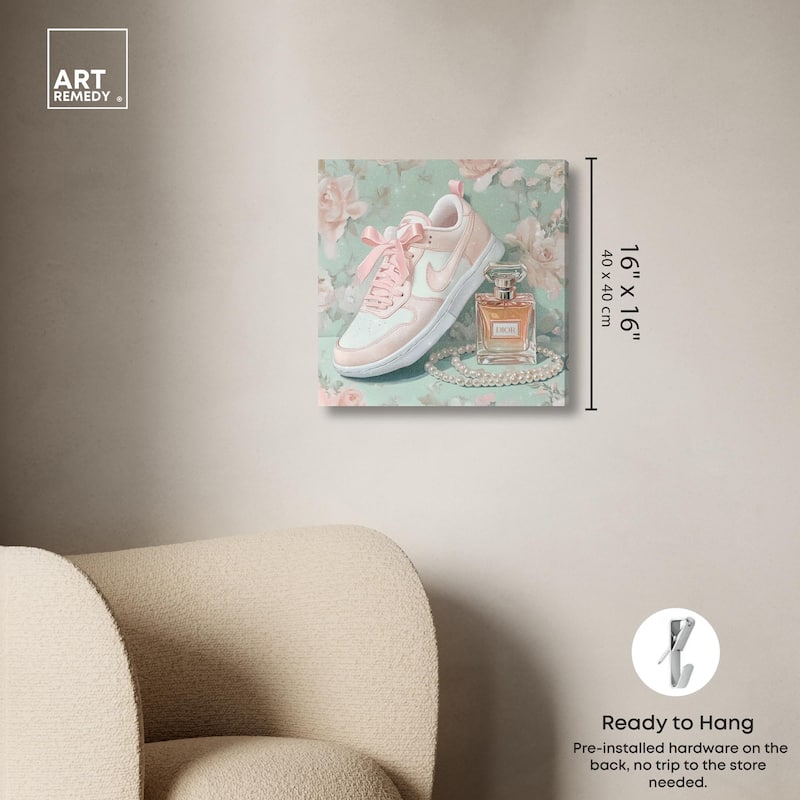 Petite and Cute Sneaker Canvas by Art Remedy, Gallery Wrapped