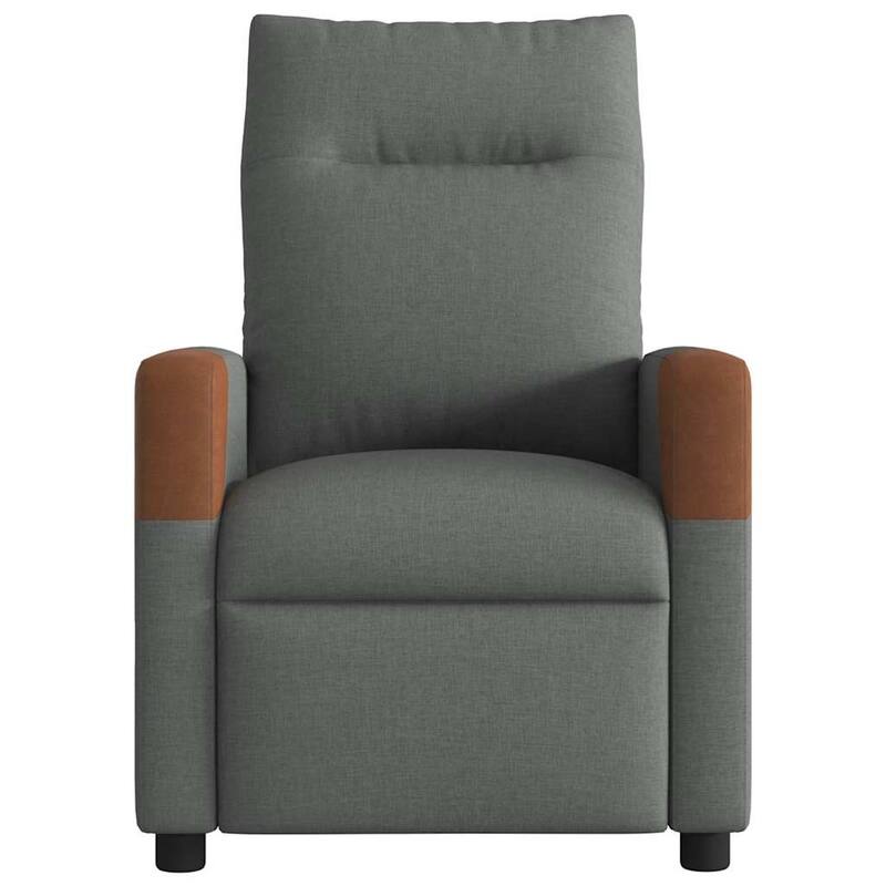 vidaXL Recliner Chair Dark Grey Fabric