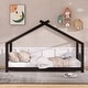 preview thumbnail 2 of 27, Espresso Wood Twin House Bed for Kids with Playhouse Design