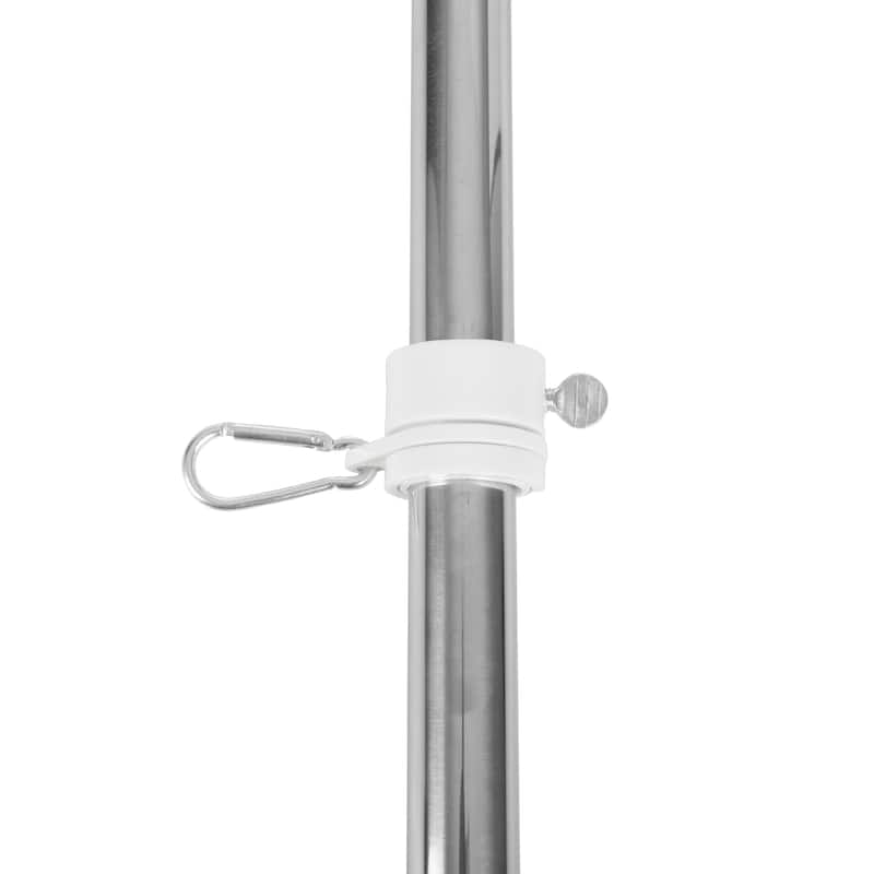 6ft Flag Pole Kit - Stainless-Steel Flagpole with Rotating Rings to Prevent Tangles by Pure Garden (Silver)