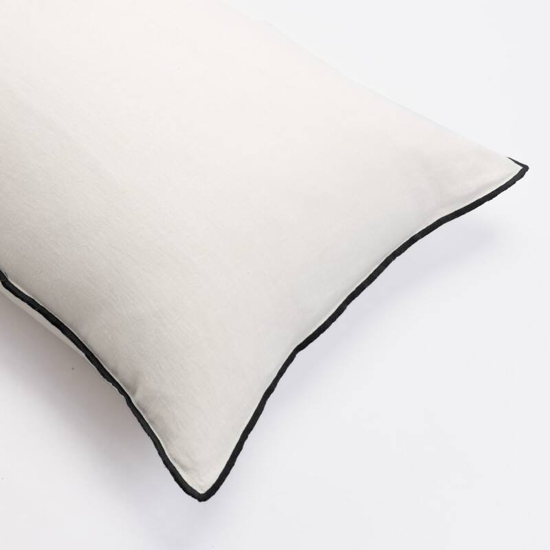 Tyne Duvet Cover, Ivory-Asphalt, Duvet Cover
