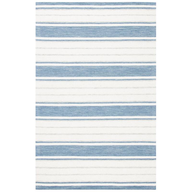 SAFAVIEH Handmade Lauren Ralph Lauren Seda Wool Rug - 8' x 10' - Blue/Ivory