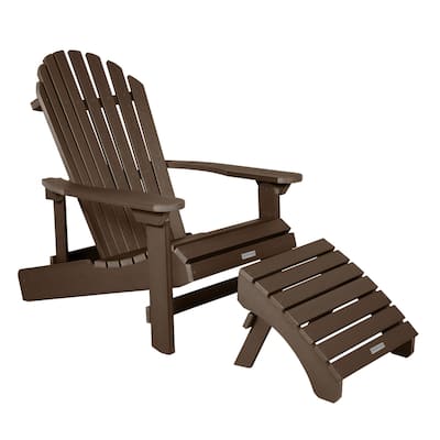 HIGHWOOD Folding and Reclining Adirondack Chair with Folding Ottoman