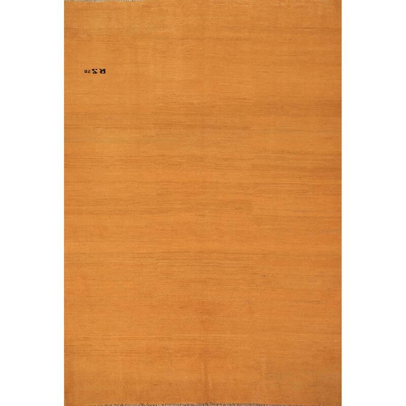 Modern Gabbeh Oriental Area Rug Hand-Knotted Wool Carpet - 5'5" x 7'5"