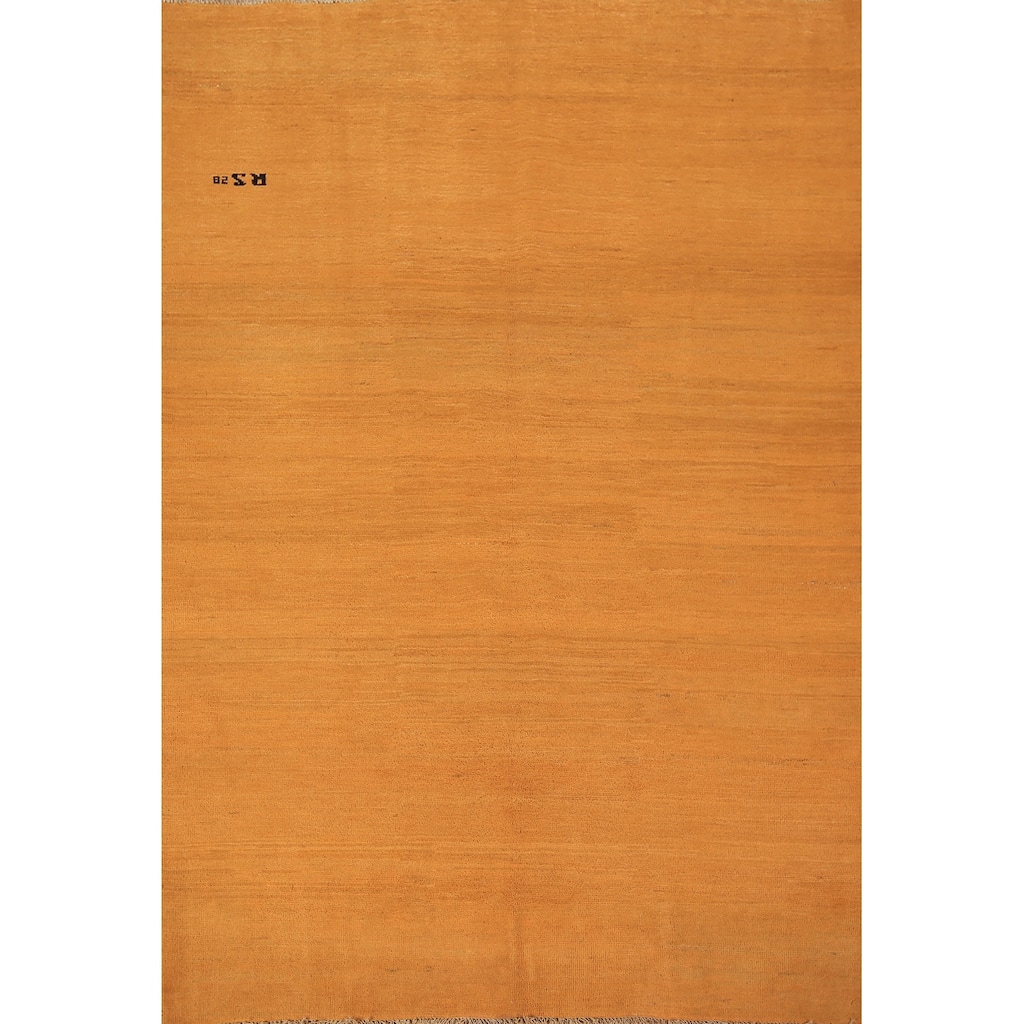 Modern Gabbeh Oriental Area Rug Hand-Knotted Wool Carpet - 5'5" x 7'5"