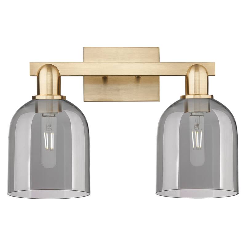 Innovations Lighting 716-2W-12-17 Bella Vanity Bella 2 Light 17" Wide - Champagne Bronze / Light Smoke